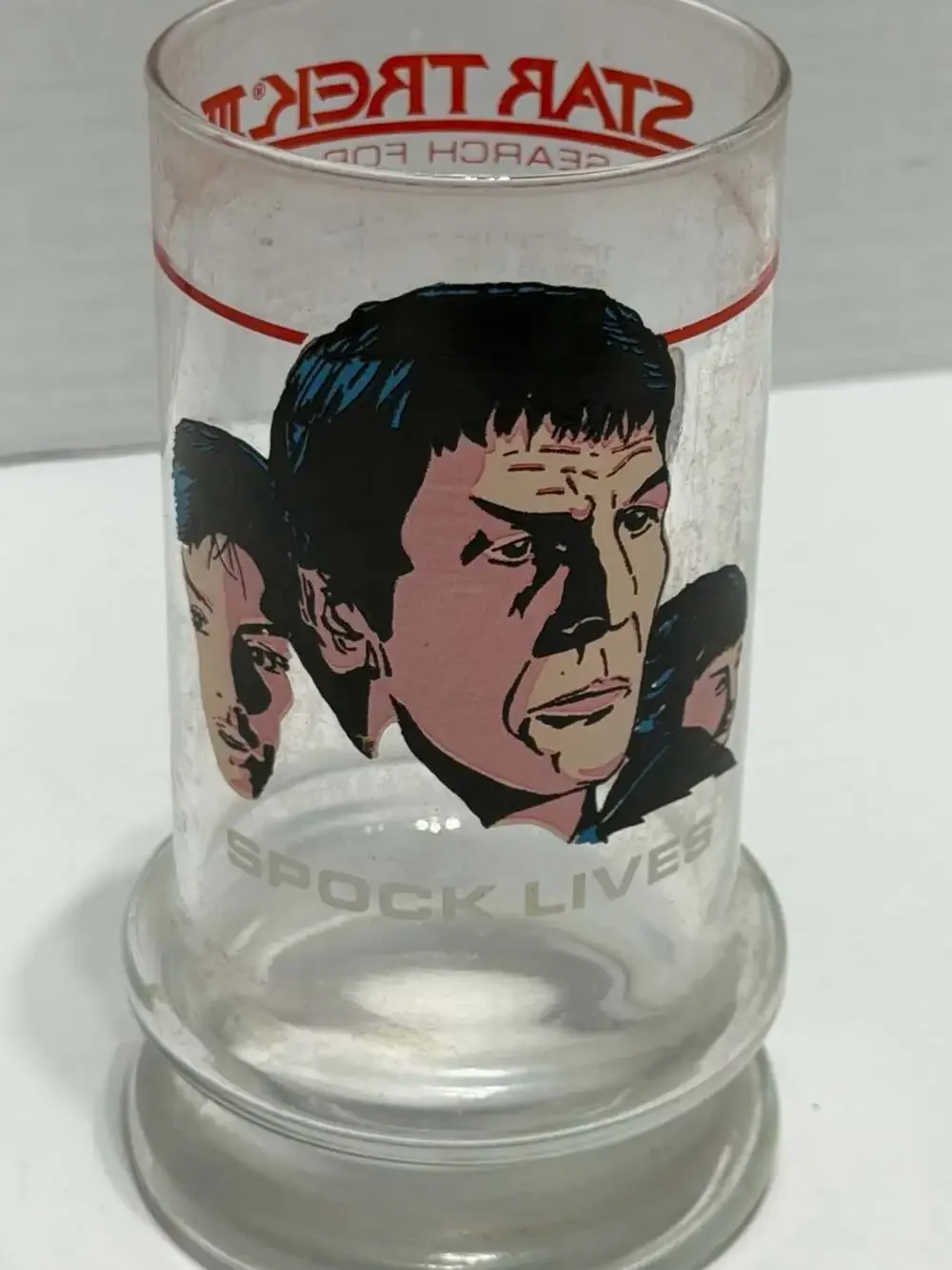 Vintage 1984 Star Trek III The Search For Spock Spock Lives Taco Bell Glass Cup